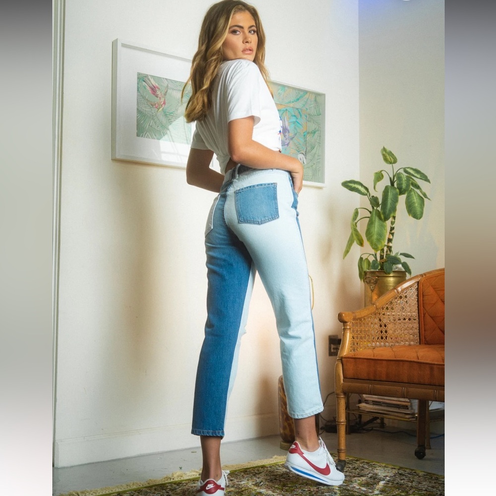 REVICE Dream Fit Two Tone Crop Jeans